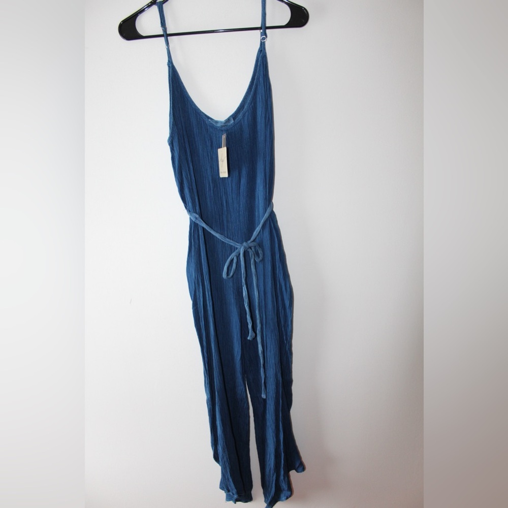 Chic Indigo Jumpsuit with Belt